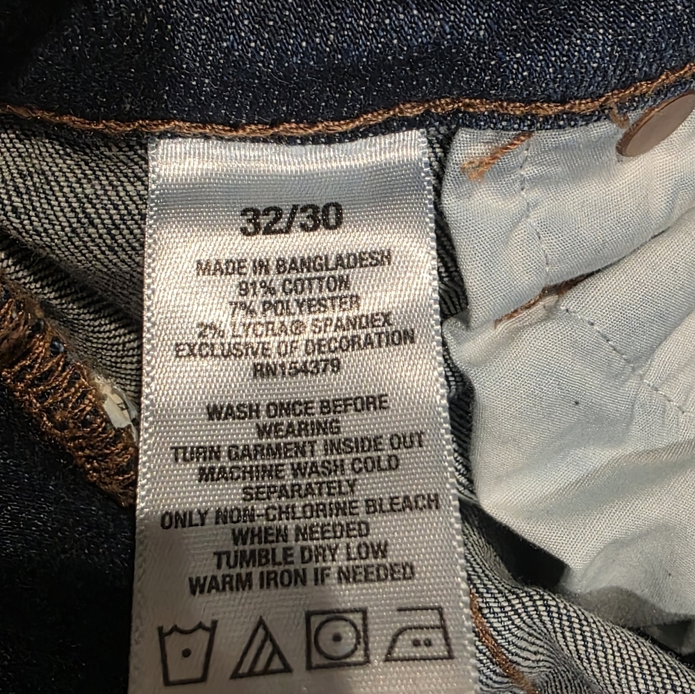 AERO-Mens Jeans- Slim Fit- Darkwash- Size 32/30 - Picture 6 of 6